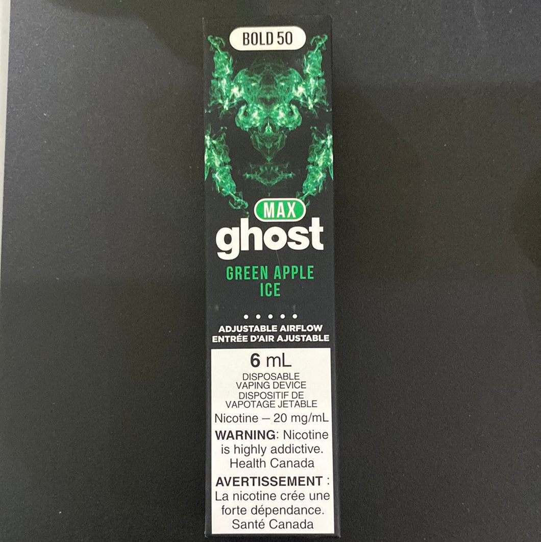 GHOST MAX GREEN APPLE ICE BOLD 50